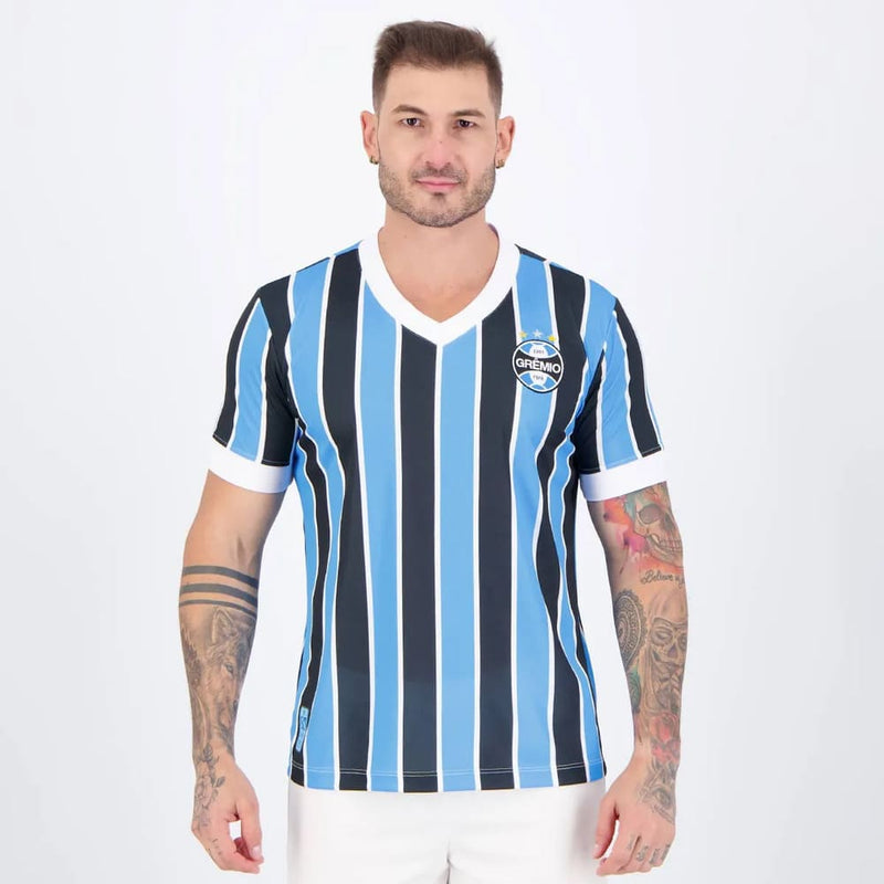 Camiseta Grêmio Betel Tricolor Azul/Preto