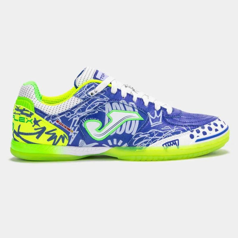 Chuteira Joma Futsal Top Flex Pito 25 Azul/Verde