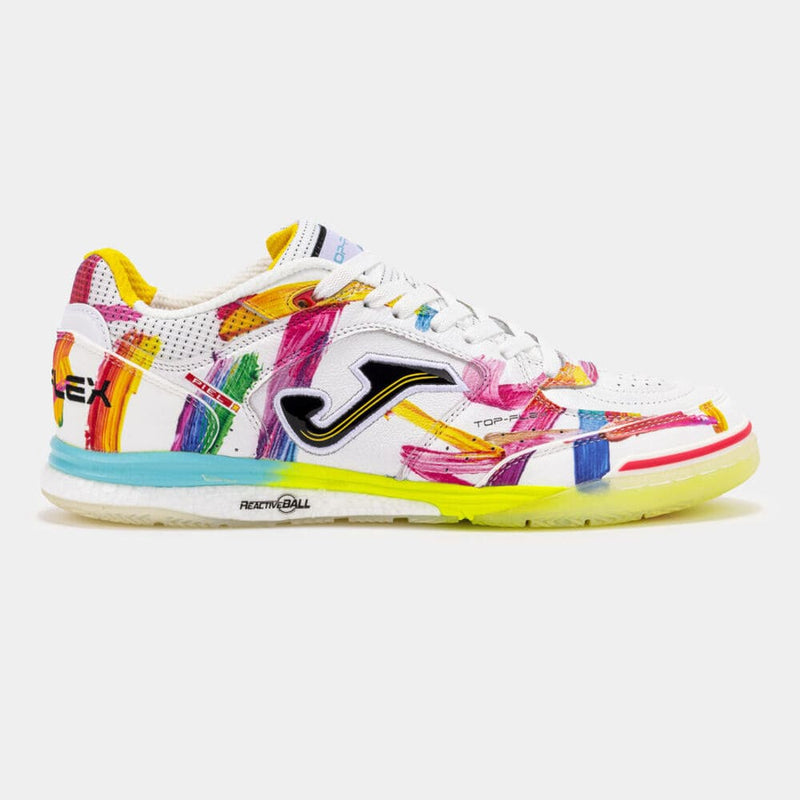 Chuteira Joma Futsal Top Flex Rebound Branco/Rosa