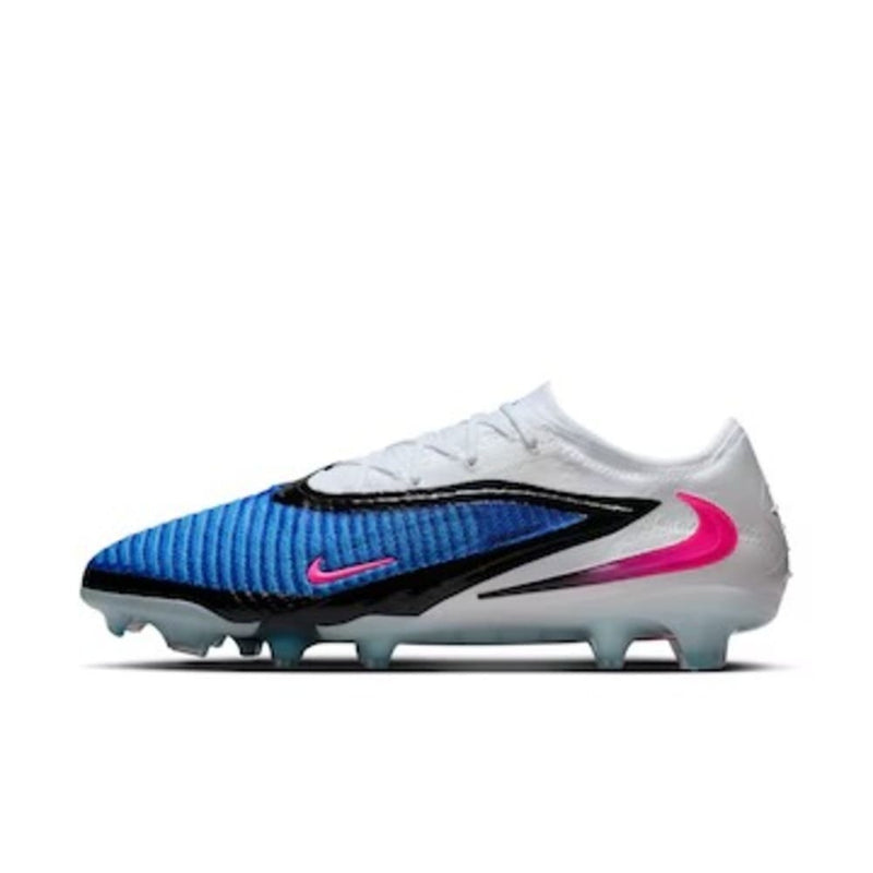Chuteira Nike Campo Phantom 6 Low Elite Branco/Azul