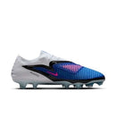 Chuteira Nike Campo Phantom 6 Low Elite Branco/Azul