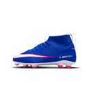 Chuteira Nike Campo Superfly 10 Club Jr Azul/Rosa
