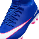 Chuteira Nike Campo Superfly 10 Club Jr Azul/Rosa