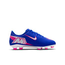Chuteira Nike Campo Vapor 16 Club Jr Azul/Rosa