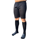 Kit Futebol Calção + Meia Antiderrapante + Canelito Preto