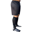 Kit Futebol Calção + Meia Antiderrapante + Canelito Preto